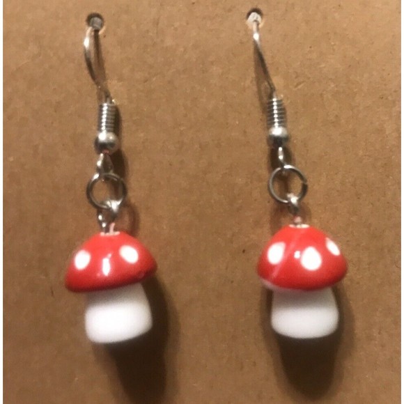 Set Of 2 Pairs Silver Earrings USA HANDMADE Resin Glitter Butterfly Blue Purple - Picture 3 of 4